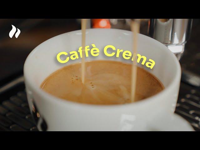 Preparing Café Crema with the portafilter machine