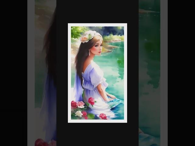 butiful girl #artworkpainting #rajan #art #colourpainting