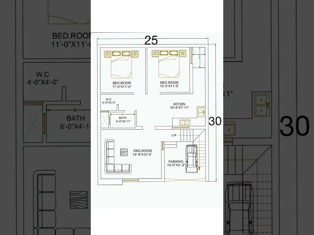 25x30 house plan #housedesign #homeplan #architecture #shorts