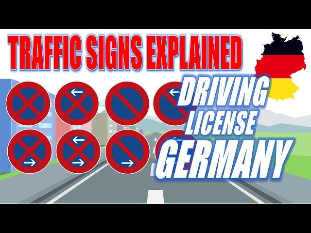 Driving License Germany Traffic Signs No Stopping No Parking