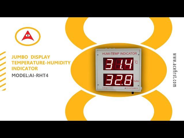 Jumbo display Humidity Temperature Indicator AI-RHT4 | Process Control Instruments | ACE INSTRUMENTS