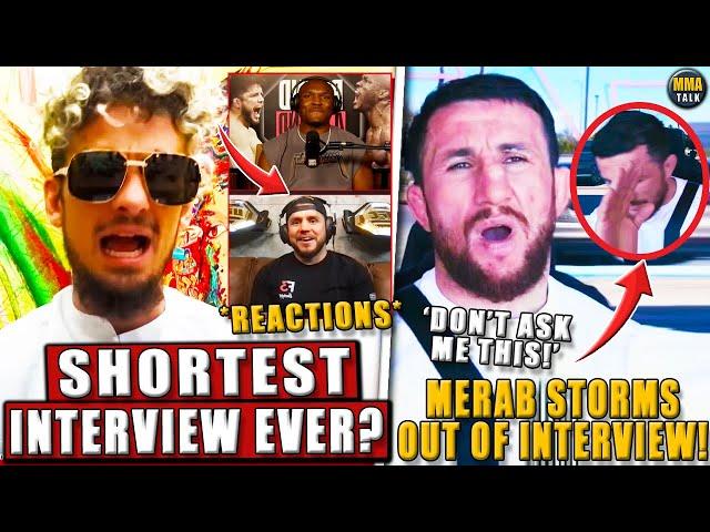 Sean O'Malley SLAMS Henry Cejudo & LEAVES the interview! Merab STORMS OUT of interview! DC-Masvidal