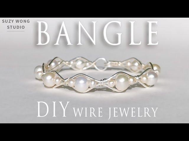 Simple Bangle| Easy Bracelet| Pearl Bangle| DIY Ring| Wire Wrap Tutorial| DIY Jewelry| How to make