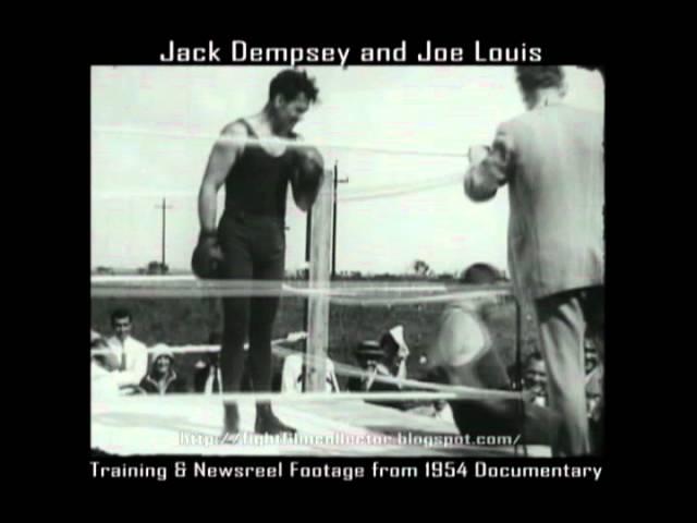 Jack Dempsey & Joe Louis Newsreel and Training Footage