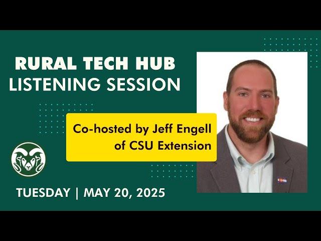 Rural Tech Hub Listening Session, May 2025