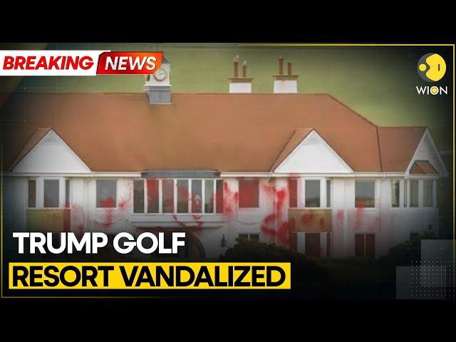 Breaking: Pro-Palestine Vandalize Donald Trump’s Golf Resort in Scotland With Graffiti | WION