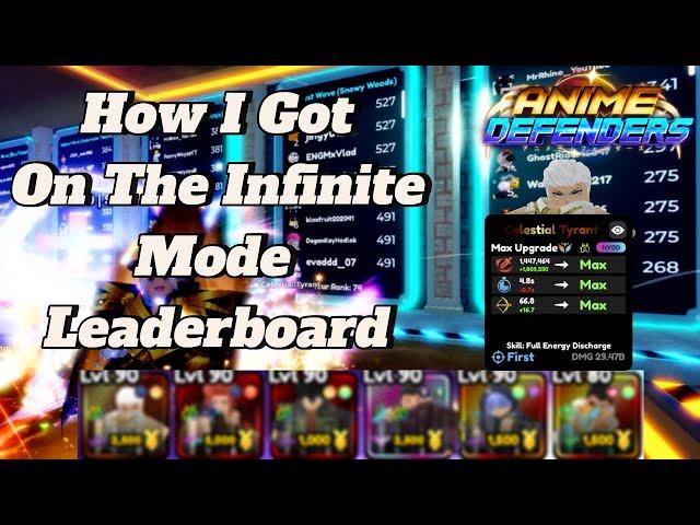 Strongest Almighty Team V.S. Infinite Mode Leaderboard | Anime Defenders