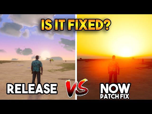 RELEASE VS PATCH FIX NOW (GTA VICE CITY DEFINITIVE EDITION UPDATE IS FIXED)