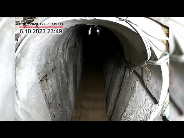 RAW FOOTAGE: Yahya Sinwar Fleeing Into Tunnel Hours Before Oct. 7 Massacre