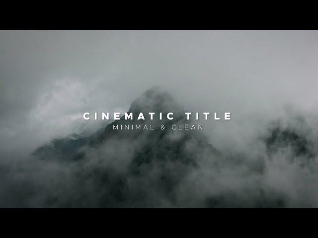 EASIEST Cinematic TITLE ANIMATION In 5 minutes in Premiere Pro 2021