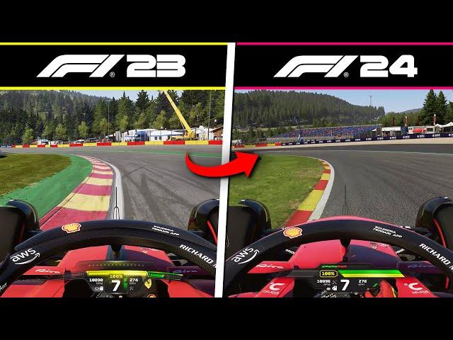 F1 24 vs. F1 23 | Graphic & Sound Comparison on Updated Tracks