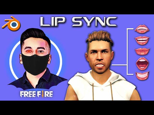 Free Fire 3D Character Lip Sync Animation In Blender