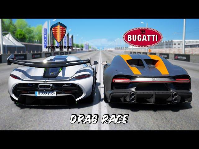 Bugatti Chiron Supersport vs Koenigsegg Jesko: DRAG RACE