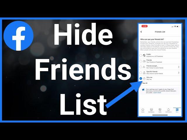 How To Hide Friends List On Facebook