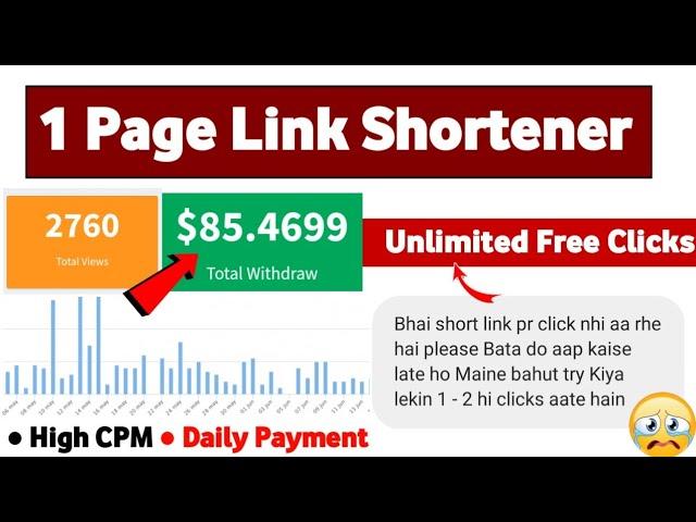 Best Link Shortener to earn money online | URL Shortener unlimited Trick | Link shortener earn money