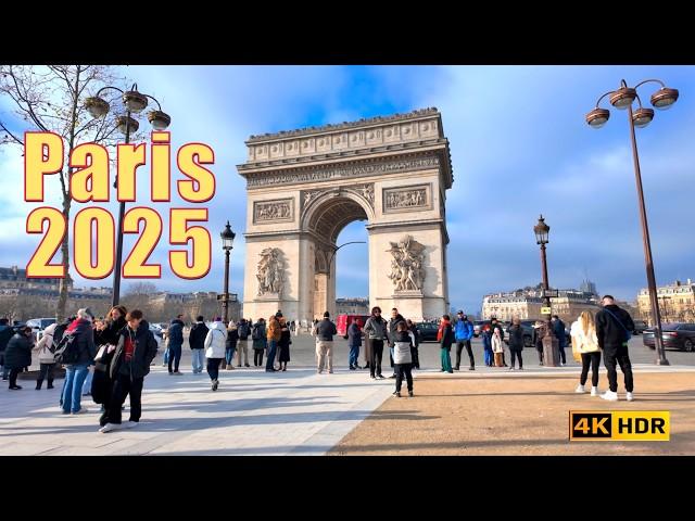 Paris, France  - Winter walking tour in Paris, January 11, 2025 - Paris 4K