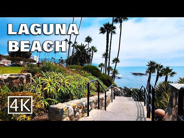 [4K] Laguna Beach - Orange County, California USA - Walking Tour