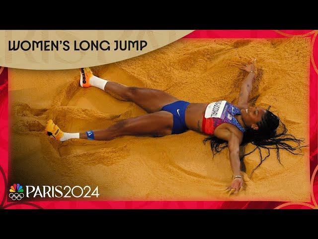 Team USA's Tara Davis-Woodhall LEAPS the field for gold in long jump | Paris Olympics | NBC Sports