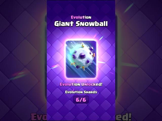 EVOLUTION GIANT SNOWBALL GUIDE IN CLASH ROYALE! #clashroyale #shorts