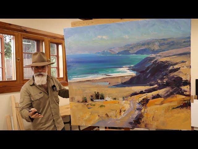 PAINTING A COASTAL LANDSCAPE - Creating Distance and Depth in Your Work!