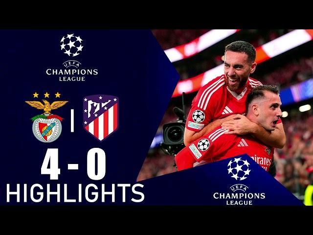 Benfica x Atlético Madrid 4-0 RESUMO & Highlights | Liga dos Campeões UEFA 2024