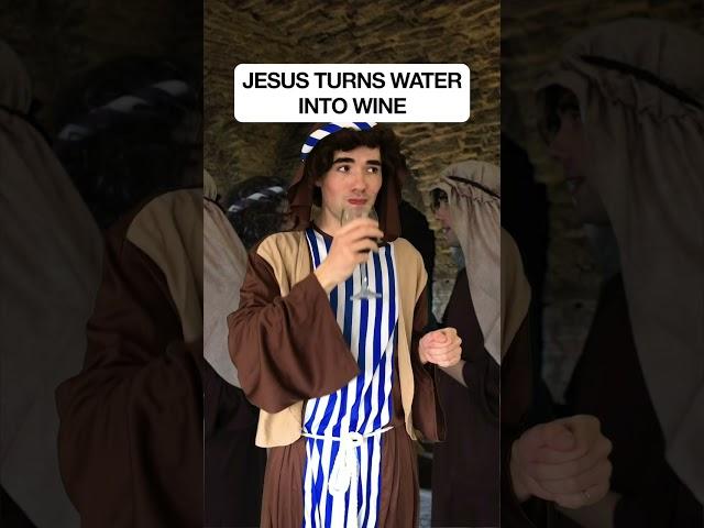 Jesus turns water into wine #shorts