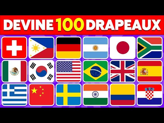  Devine 100 PAYS par leur DRAPEAU  | Niveau Facile à Impossible 