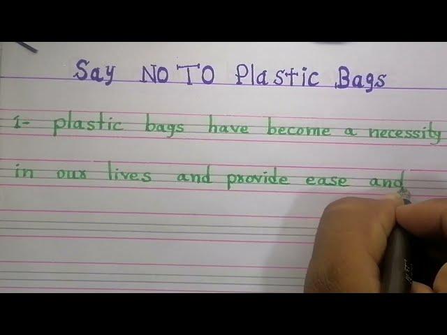 50 Words Essay on Say No To Plastic Bags  | 50 Words Essay