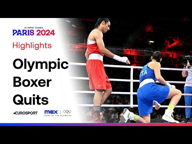 Algerian boxer Imane Khelif wins after just 46 seconds | #Paris2024