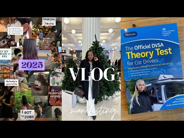 Vlog: 2025 Vision Board that works- Manifesting, I passed my UK Driving Test, Office Christmas party