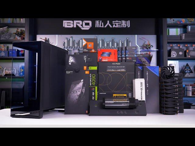 「BRO」4K PC BUILD PHANTEKS NV7 Low key luxury Carbon Fiber.追风者NV7黑金碳纤维主题 #pcbuild