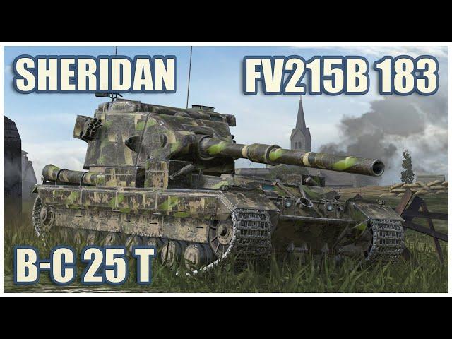 FV215b 183, Sheridan & B-C 25 t • WoT Blitz Gameplay