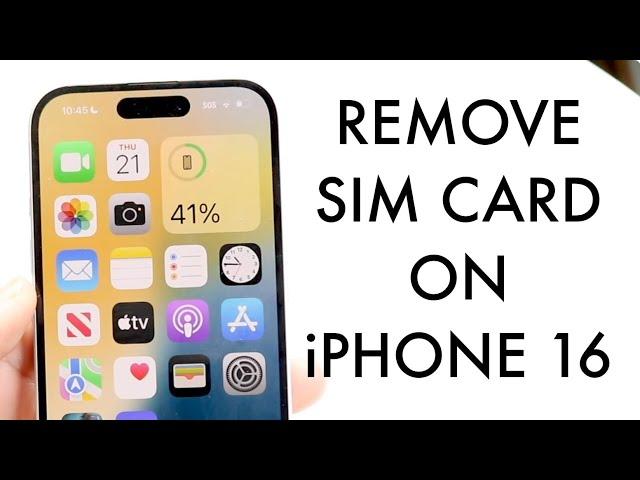 How To Remove Sim Card From iPhone 16/iPhone 16 Pro!