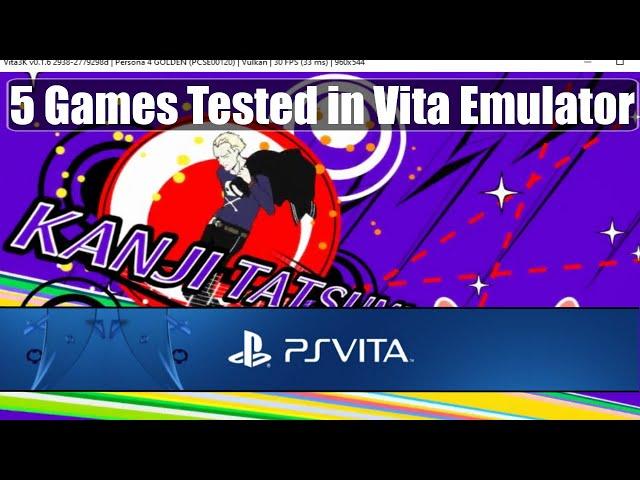 5 Games tested in Vita3K PS Vita Emulator (12/2022)