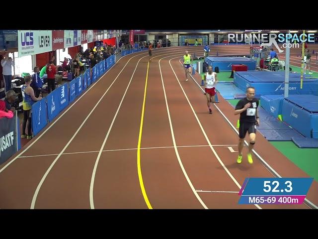 Men's 65 69 400m Section 1   USATF Masters Indoor Championships 2022