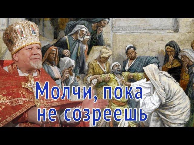 Молчи, пока не созреешь. Проповедь священника Георгия Полякова.