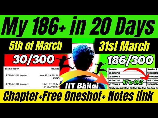 Last 25 Days Roadmap | JEE Mains April Attempt | JEE Mains 2025