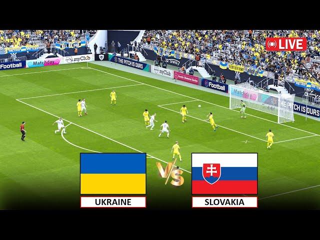 LIVE : UKRAINE vs SLOVAKIA I I Efootball Pes 2021 GAMEPLAY