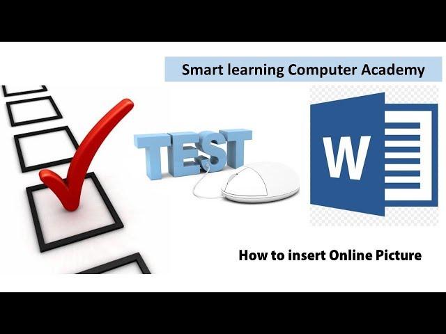 How to insert online picture in Word 2019? (Smart Learning computer Academy)