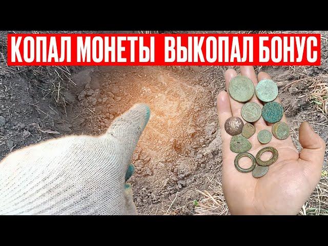 Копал старинные монеты а выкопал БОНУС. ПОИСК МОНЕТ С МЕТАЛЛОИСКАТЕЛЕМ В БЕЛАРУСИ 2025