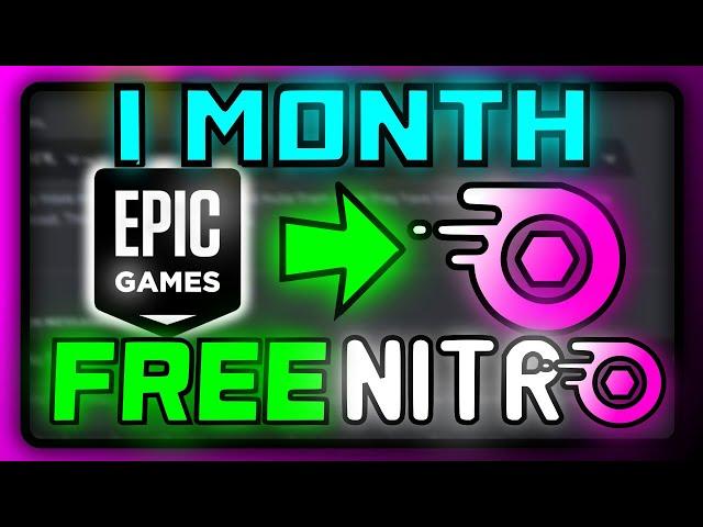 FREE! Get 1 Month Discord Nitro in 2 Clicks With Epic Games! | Epic Games x Discord FREE NITRO 2025