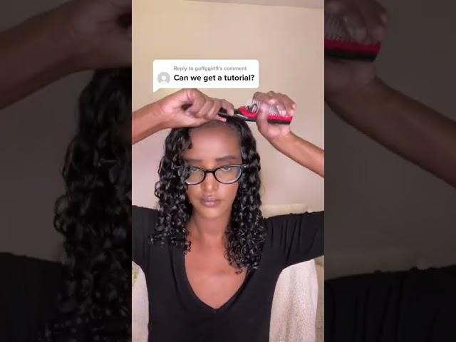 denman brush curl definition tutorial #shorts AMAZING RESULTS