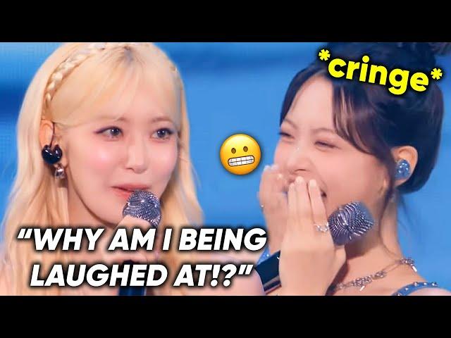 SAKURA & EUNCHAE show fans how they FLIRT in front of a boy they like