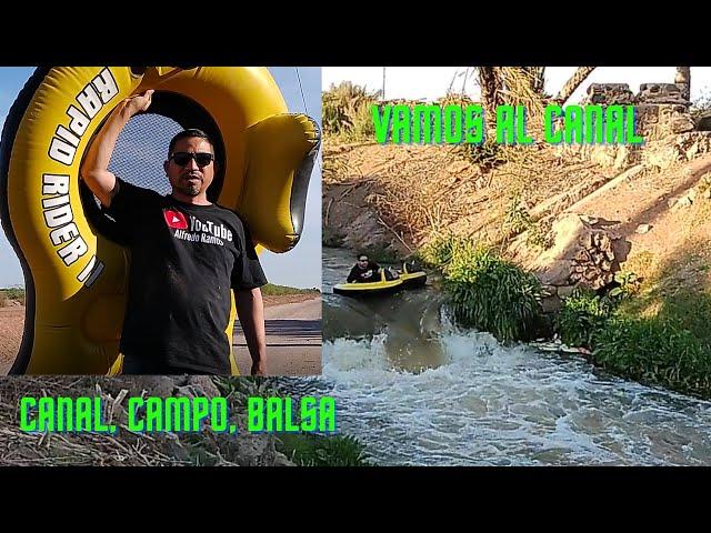 Así es ir al canal en Villa Juárez, Canal, Balsa, Campo + Alfredo Ramos
