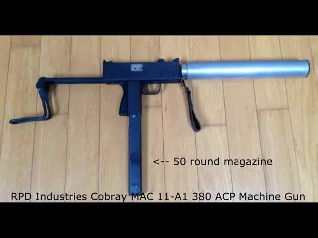 Cobray full-auto MAC-11 in 380ACP with and without suppressor