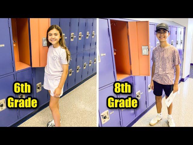 BACK TO SCHOOL | MIDDLE SCHOOL 6th and 8th GRADE LOCKERS, CLASS SCHEDULES, and SCHOOL TOUR