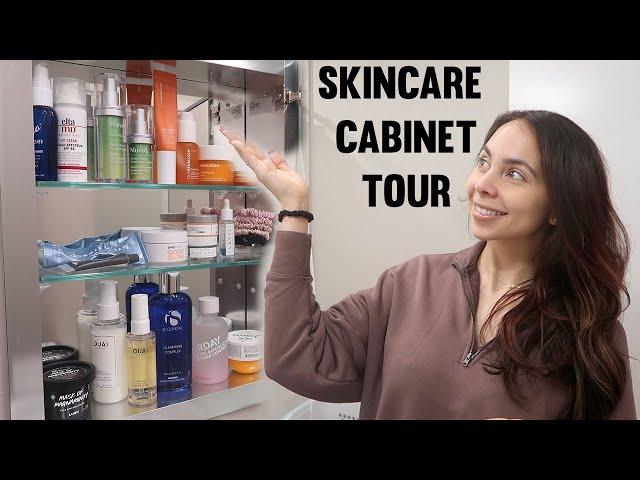 WHAT'S IN MY SKINCARE CABINET (Bathroom Tour)