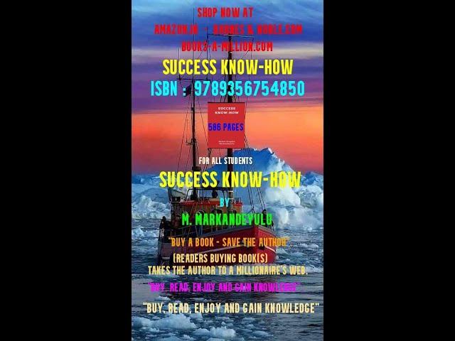 SUCCESS KNOW HOW. ISBN:9789356754850. Pages:586. amazon.in, barnesandnoble.com, books-a-million.com