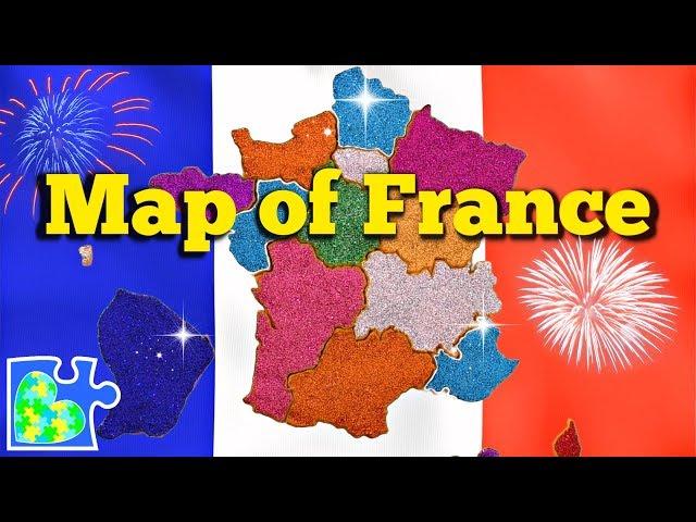 MAP of FRANCE || 18 Regions of France ||  Carte de France