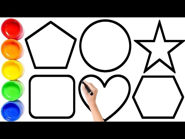 2D preschoool shape color drawing  for kids fun rhyme for kids| Hickory Dickory Dock-4|Monkey Star